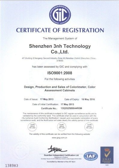 China Shenzhen ThreeNH Technology Co., Ltd. zertifizierungen